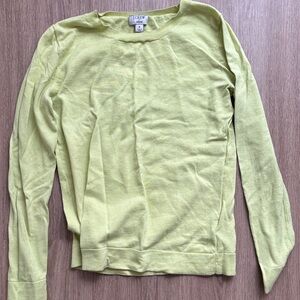 J. Crew Women's Light Lime Crewneck Sweater